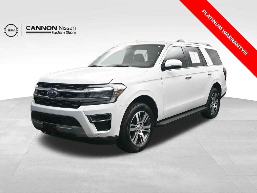 2024 Ford Expedition Limited in Oxford White — front three-quarter view