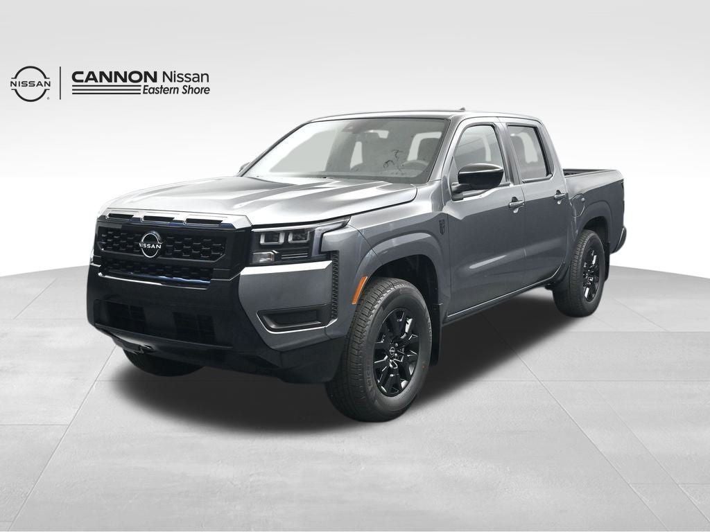 2026 Nissan Frontier SV in Gun Metallic — front three-quarter view