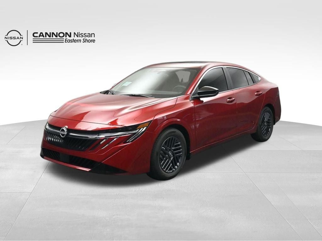 2026 Nissan Sentra SV in Scarlet Ember Tintcoat — front three-quarter view