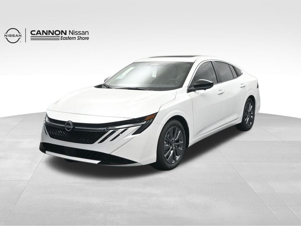 2026 Nissan Sentra SL in Aspen White Tricoat — front three-quarter view