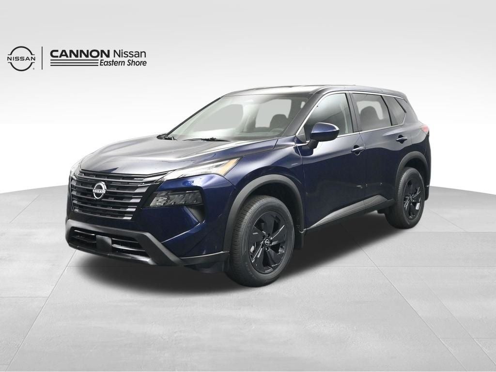 2026 Nissan Rogue SV in Deep Ocean Blue Pearl — front three-quarter view